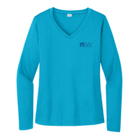 OGA - Sport Tek Ladies Long Sleeve V Neck Competitor Tee - v2