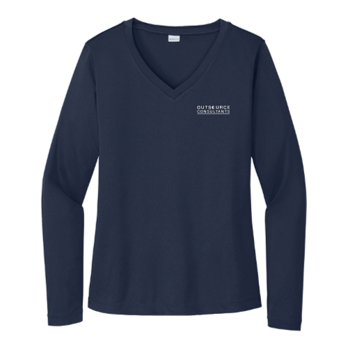 OutsourceConsultants - Sport Tek Ladies Long Sleeve V Neck Competitor Tee