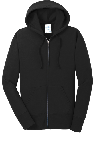 EMB - Port & Company Ladies Classic Full-Zip Hooded Sweatshirt LPC78ZH