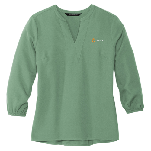 TransitRE - Mercer+Mettle Women's Strech Crepe 3/4-Sleeve Blouse