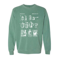 FerrisCoffee - Pigment-Dyed Crewneck Sweatshirt - Brewing Since Crewneck Sweatshirt