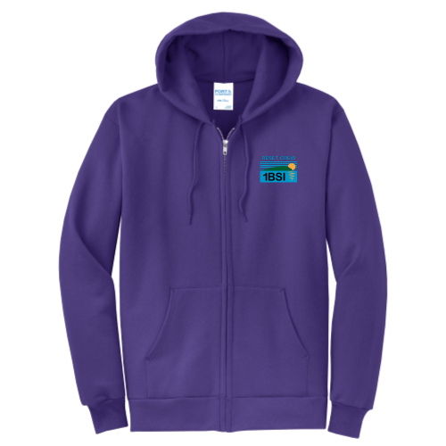 1BSI - Port & Company Classic Full-Zip Hooded Sweatshirt