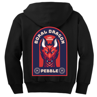 DoralPebble - Port & Company Youth Full-Zip Hooded Sweatshirt