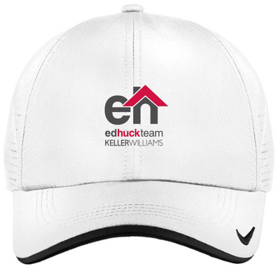 EdHuckTeam - White Nike Dri-FIT Perforated Performance Cap