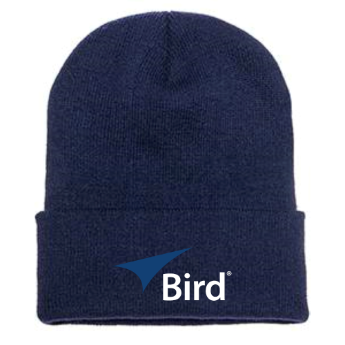 Bird Cuffed Knit Beanie