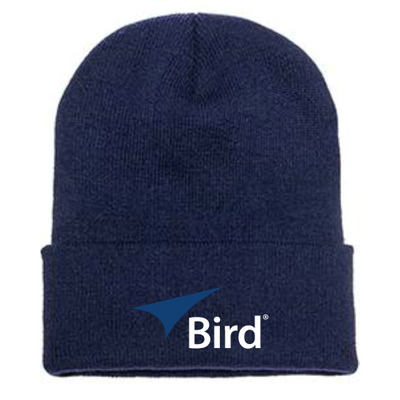 Bird Cuffed Knit Beanie