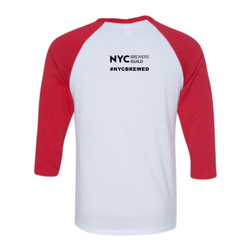 NYC Brewers Guild - Bella Canvas Unisex Three-Quarter Sleeve Baseball Tee