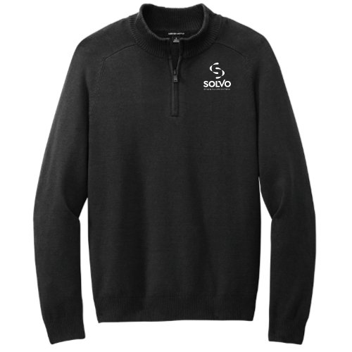 MercerMettle - Men's Quarter-Zip Sweater - Black