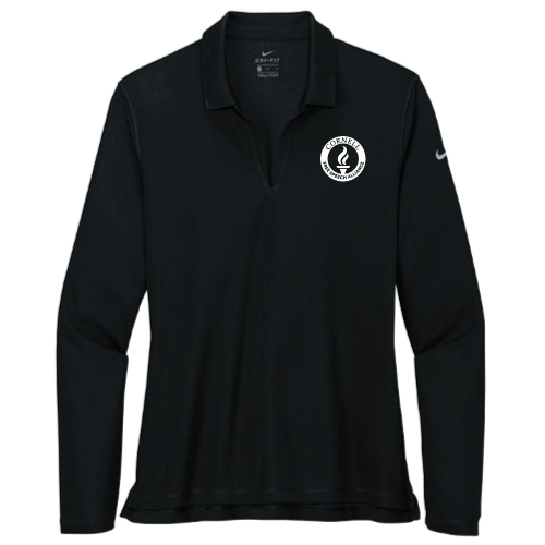 CornellFreeSpeechAlliance - Nike Ladies Dri-FIT Micro Pique 2.0 Long Sleeve Polo v1