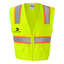 Solid Front Safety Vest With Mesh Back