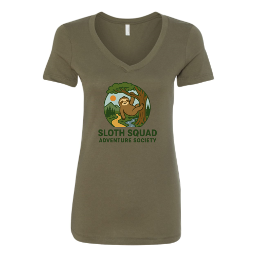Sloth Squad - Next Level Women's V-Neck Shirt