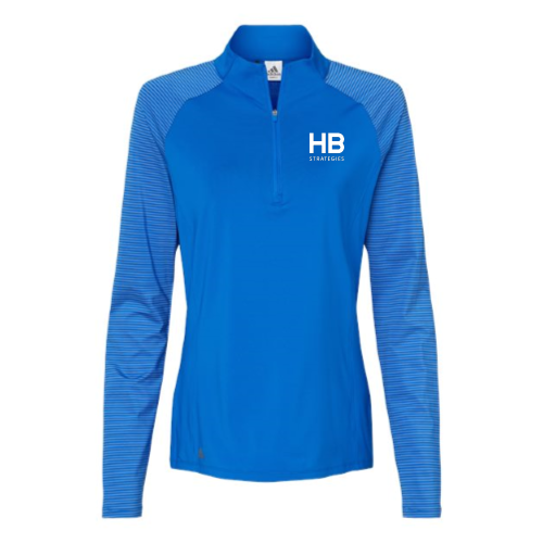 HBStrategies - Women's Stripe Block Quarter-Zip Pullover - v1