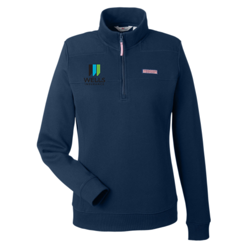 Wells Insurance - Vineyard Vines Women’s Collegiate Shep Quarter-Zip Sweatshirt