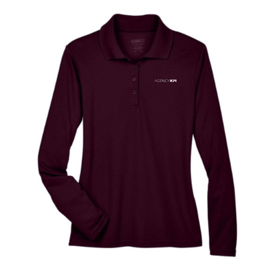 AgencyKPI - Women's Pinnacle Performance Long Sleeve Pique Polo
