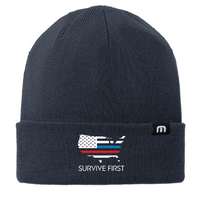 SurviveFirst -  Embroidered - TravisMathew Solid Cuffed Beanie TM1MY394