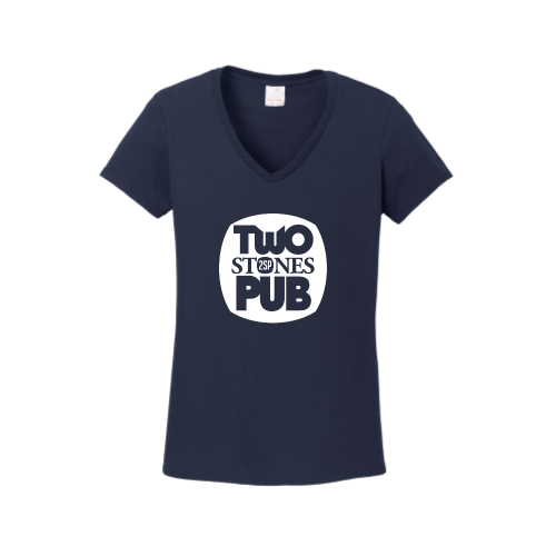 TwoStonesPub - Gildan Ladies Heavy Cotton 100% Cotton V-Neck T-Shirt v2