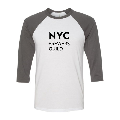 NYC Brewers Guild - Bella Canvas Unisex Three-Quarter Sleeve Baseball Tee