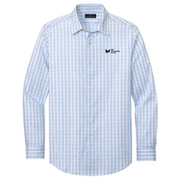 White/ Newport Blue Grid Check