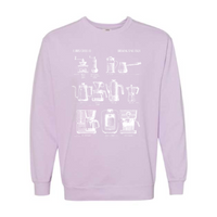 FerrisCoffee - Pigment-Dyed Crewneck Sweatshirt - Brewing Since Crewneck Sweatshirt