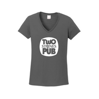TwoStonesPubStore - Gildan Ladies Heavy Cotton 100% Cotton V-Neck T-Shirt v2