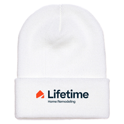 Lifetime - Adult Cuffed Knit Beanie - White