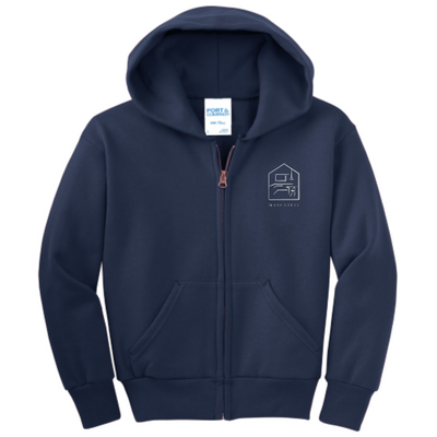 MassEliteCarpentry - Port & Company Youth Full-Zip Hooded Sweatshirt