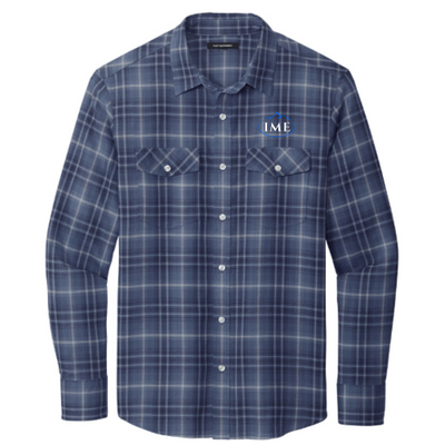 IME - Port Authority Long Sleeve Ombre Plaid Shirt