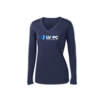LViPC Sport Tek - Ladies Long Sleeve V Neck Competitor Tee
