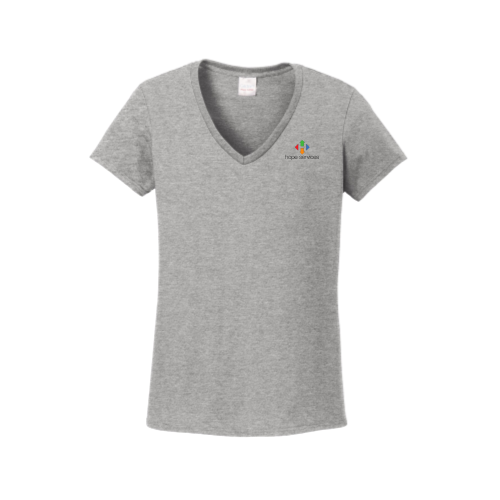HopeServices - Gildan Ladies Heavy Cotton 100% Cotton V-Neck T-Shirt