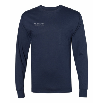 OutsourceConsultants - Workwear Long Sleeve Pocket T-Shirt
