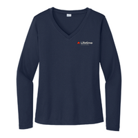 Lifetime - Sport-Tek - Ladies' Long Sleeve PosiCharge Competitor V-Neck Tee v1
