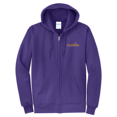 UpClosets - Port & Company Classic Full-Zip Hooded Sweatshirt