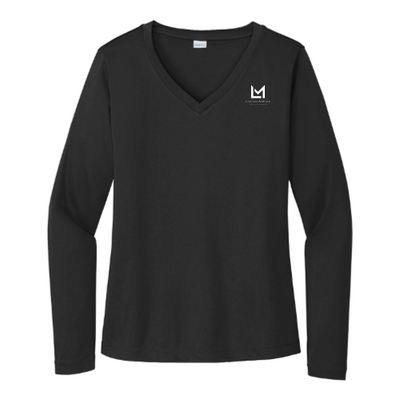 Ledesma & Meyer Construction - Sport Tech Ladies Long Sleeve V-neck Competitor Tee