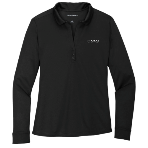 AtlasLiftTech - Port Authority Ladies Silk Touch Performance Long Sleeve Polo