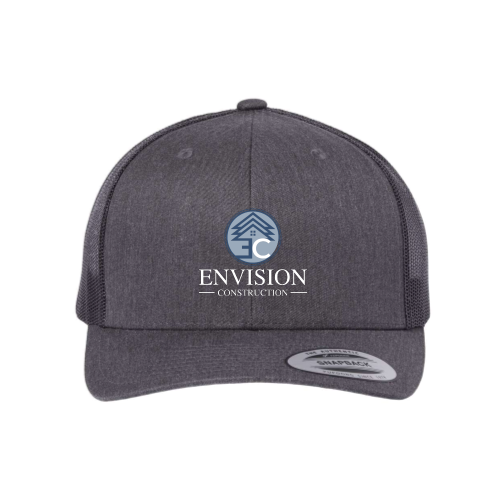 EnvisionConstruction - Embroidery Adult Retro Trucker Cap - Dark
