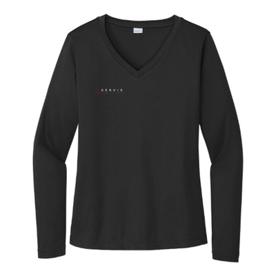 ServisRealty - Sport Tek Ladies Long Sleeve V Neck Competitor Tee