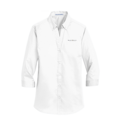 BrackettandEllis - Port Authority - Ladies Three-Quarter Sleeve Shirt - White