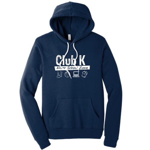 ClubKAfterSchoolZone - Unisex Poly/Cotton Hooded Pullover Sweatshirt
