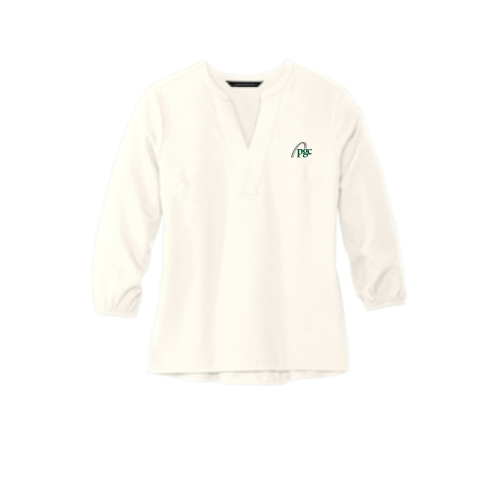 PGC - MERCER+METTLE Women's Stretch Crepe 3/4-Sleeve Blouse v2