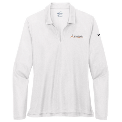 St. Michael Cinema - Nike Ladies Dri-FIT Long Sleeve Polo - v2