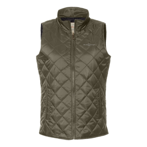 AcuityEyeGroup - Women's Vintage Diamond Quilted Vest - Embroidered
