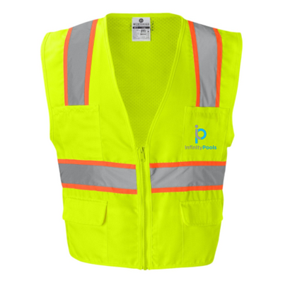 Infinity Pools - Solid Front Safety Vest With Mesh Back
