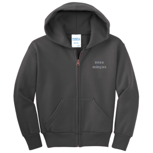 NiceNinjas - Port & Company Youth Full-Zip Hooded Sweatshirt