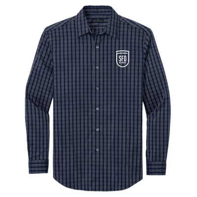Navy Blazer/ White Grid Check