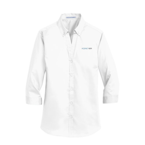 AgencyKPI - Port Authority Ladies 3/4 Sleeve SuperPro Twill Shirt v1