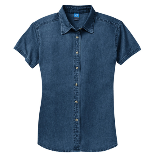 Port & Company Ladies Short Sleeve Value Denim Shirt LSP11