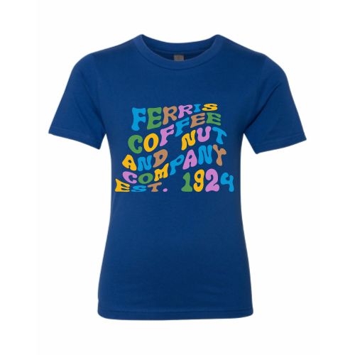FerrisCoffee - Youth Premium Short Sleeve Crew - YOUTH - Warp Colorful