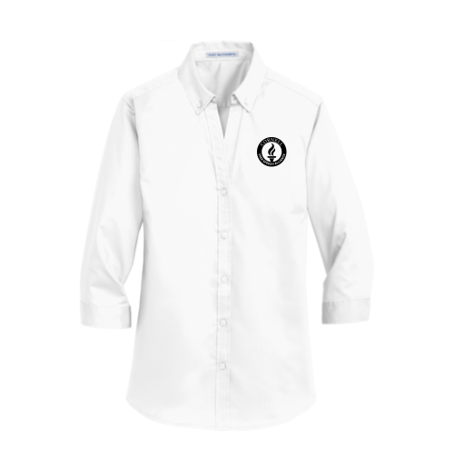 CornellFreeSpeechAlliance - Port Authority Ladies 3/4-Sleeve SuperPro Twill Shirt v2