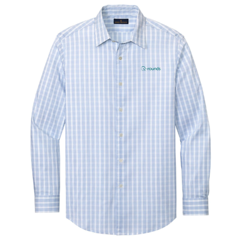 White/ Newport Blue Grid Check