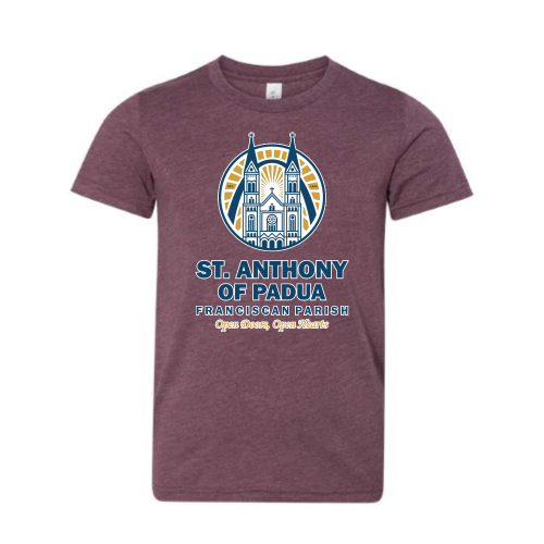 St. Anthony of Padua - Unisex Heather CVC Short Sleeve Tee Digital Print